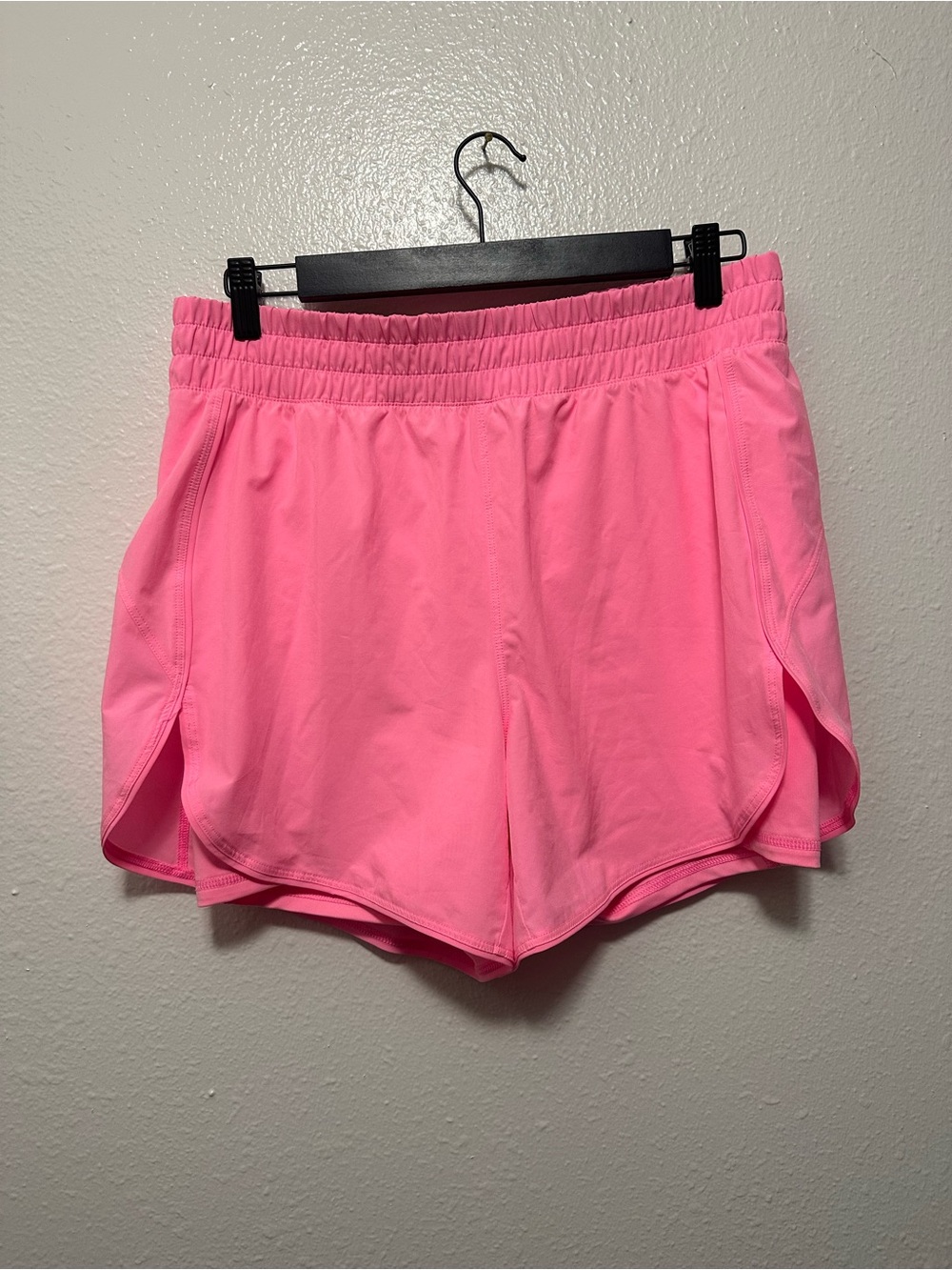 Avia Bright Pink Athletic Running Shorts with Built in Spandex Shorts